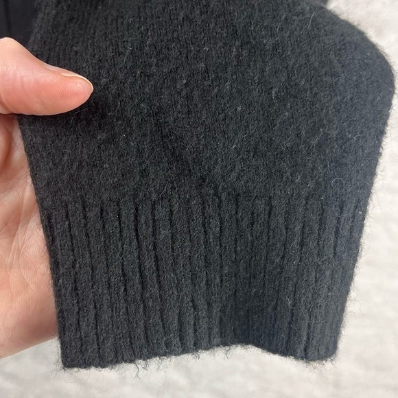 Talbots Wool Alpaca Black Sweater Cardigan Women's Pearl Rhinestone Button XL - Picture 12 of 15